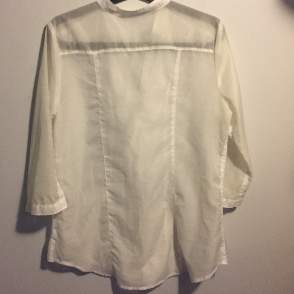 Sheer Ruffled Blouse-Size M - Picture 2 of 4